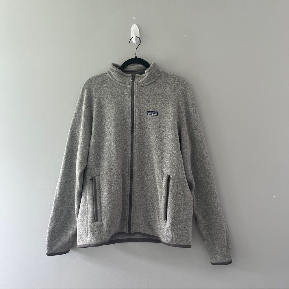 Patagonia Mens Gray Better Sweater Jacket Full Zip Size Large